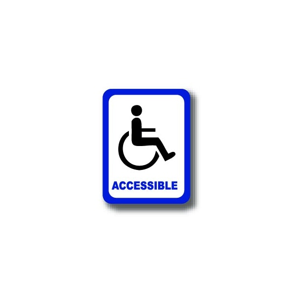 Ergomat 12in x 9in RECTANGLE SIGNS - Accessible DSV-SIGN 108 #0416 -UEN - main